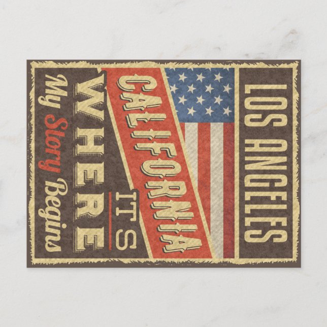 Los Angeles California Postcard (Front)