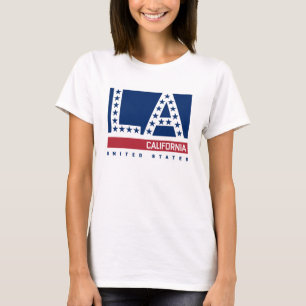 Los Angeles, California Red,White & Blue Skyline T-Shirt