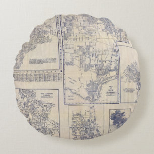 Los Angeles, California Round Pillow