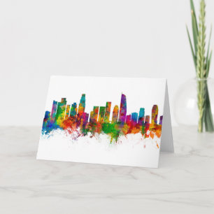 Los Angeles California Skyline Card