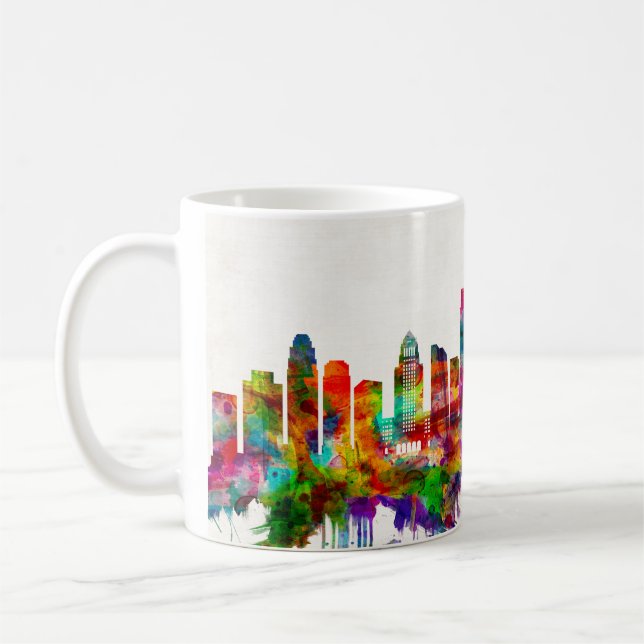 Los Angeles California Skyline Coffee Mug (Left)
