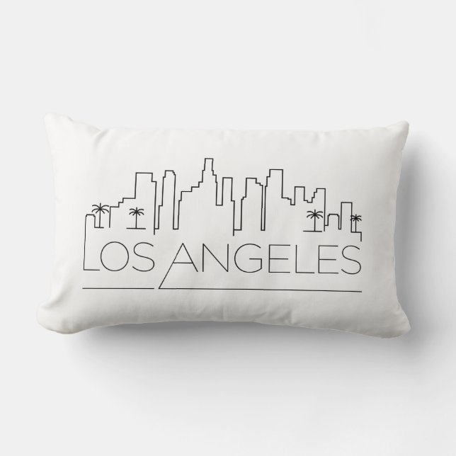 Los Angeles, California Skyline Lumbar Pillow (Front)