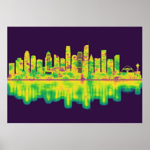 Los Angeles California Skyline Poster