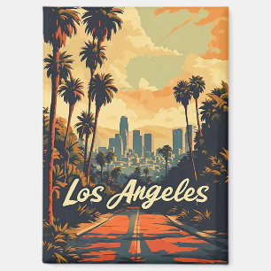 Los Angeles California Skyline Vacation Souvenir Magnet