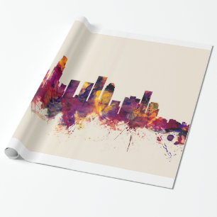 Los Angeles California Skyline Wrapping Paper
