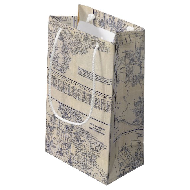 Los Angeles, California Small Gift Bag (Back Angled)