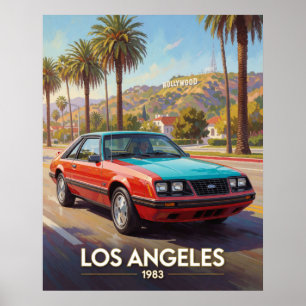 Los Angeles California Street Performance 1983 Poster