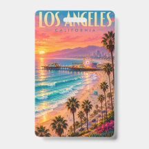 Los Angeles California Sunset Travel Poster