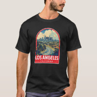 Los Angeles California Travel Art Emblem