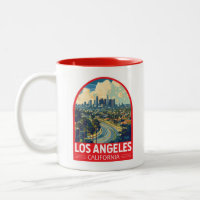 Los Angeles California Travel Art Emblem