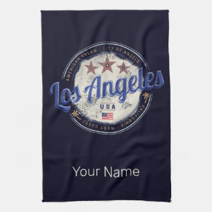 Los Angeles California USA Vintage West Coast Kitchen Towel