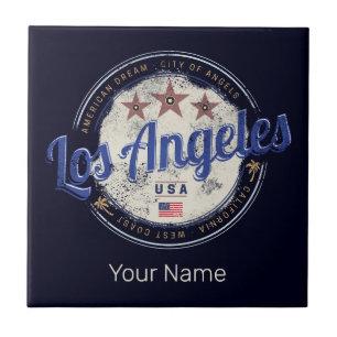 Los Angeles California USA Vintage West Coast Tile