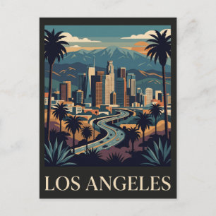 Los Angeles California Vintage Retro Travel Postcard