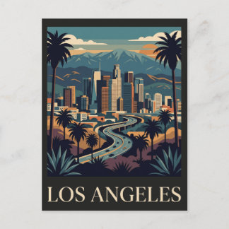 Los Angeles California Vintage Retro Travel Postcard