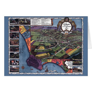 Los Angeles, Californie, carte de la ville aérienn