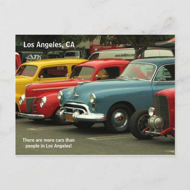 Los Angeles Car Postcard! Postcard (Front)