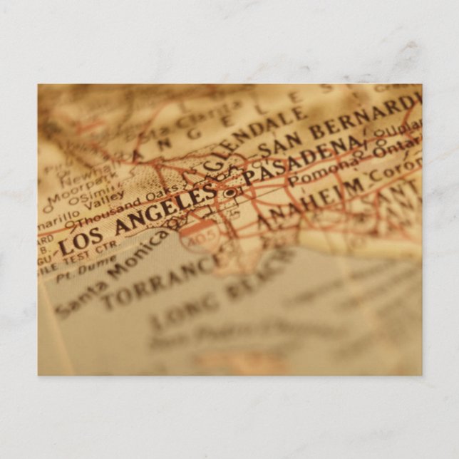 LOS ANGELES Carte Vintage (Devant)