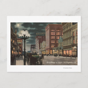 Los Angeles, CAStreet View of Broadway at Postcard