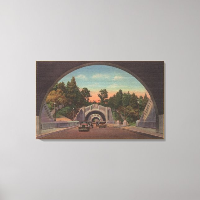 Los Angeles, CATunnel View of Elysian Park Canvas Print (Front)