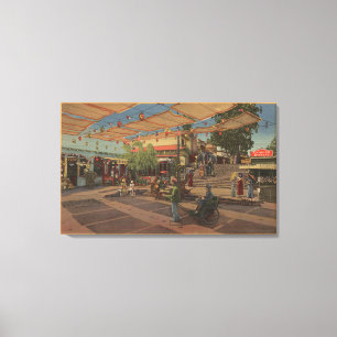 Los Angeles, CAView of Plaza in Chinatown Canvas Print