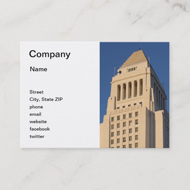 Los Angeles City Hall Business Card (Front)