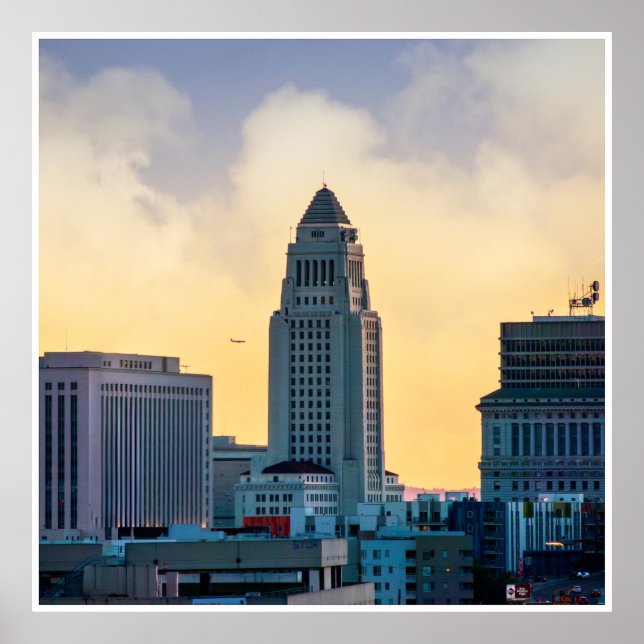 Los Angeles City Hall Wall Art Print Photography (Front)