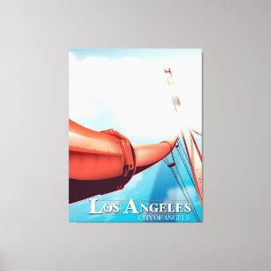 Los Angeles "city of Angels" Vacation poster. Canvas Print