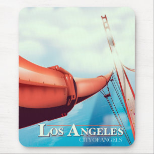 Los Angeles "city of Angels" Vacation poster. Mouse Pad