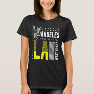 Los Angeles City Skyline Cityscape Retro Urban Tra T-Shirt