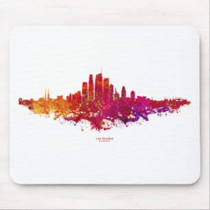 Los Angeles City Skyline Colourful Mouse Pad