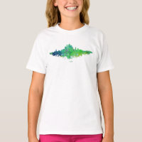 Los Angeles City Skyline - Lime Green Blue