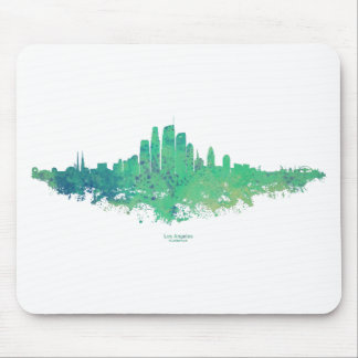Los Angeles City Skyline - Mint Green Mouse Pad