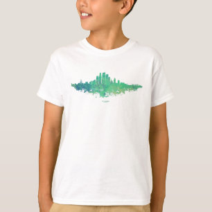 Los Angeles City Skyline - Mint Green T-Shirt