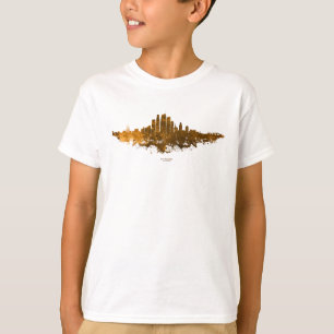Los Angeles City Skyline - Orange  T-Shirt