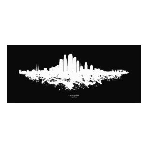 Los Angeles City Skyline Watercolor Photo Print