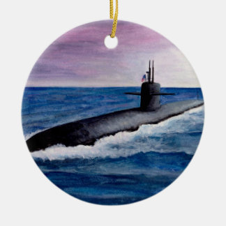 Los Angeles Class Submarine Ceramic Ornament