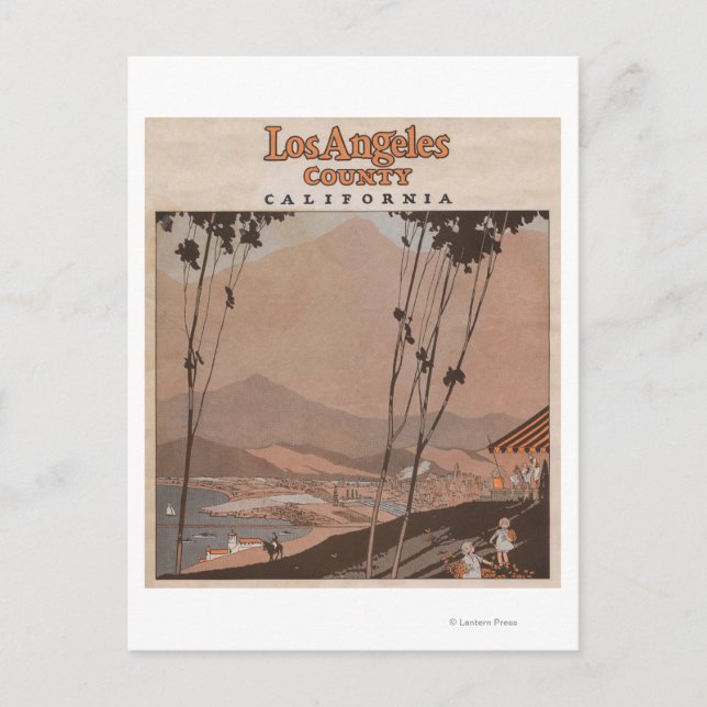 Los Angeles County, California Postcard (Front)