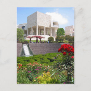 los angeles - getty museum postcard