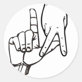 Los Angeles Hand Sign Classic Round Sticker