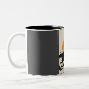 Los Angeles Hollywood Minimal Travel Poster  Two-Tone Coffee Mug