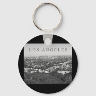 Los Angeles in Black and White Keychain