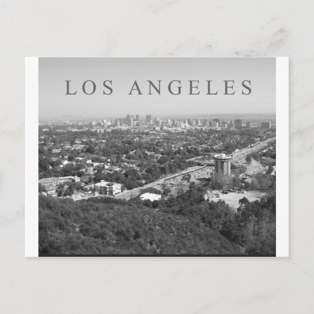 Los Angeles in Black and White Postcard (Front)