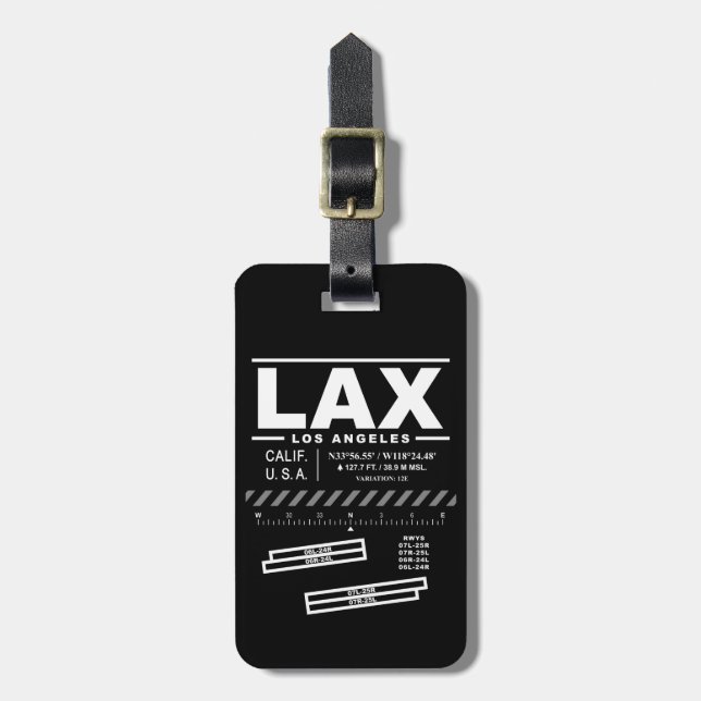 Los Angeles International Airport LAX Luggage Tag (Front Vertical)