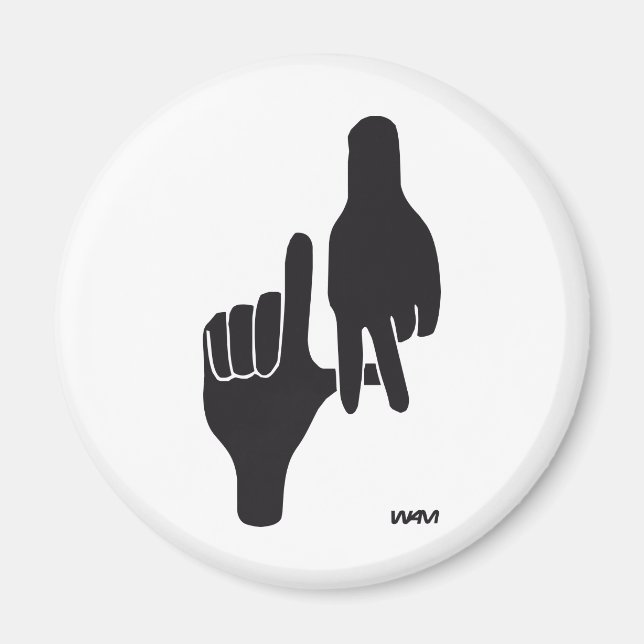 LOS ANGELES LA HAND SIGN MAGNET (Front)