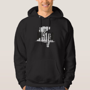 Los Angeles LA USA City Skyline Silhouette Outline Hoodie