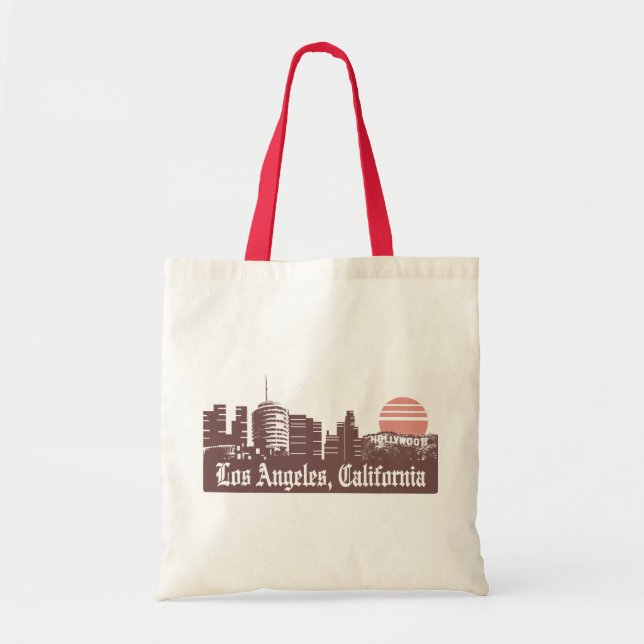 Los Angeles Linesky Tote Bag (Front)