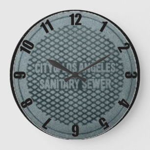 Los Angeles Man Hole Cover Customized Clock