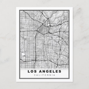 Los Angeles Map Holiday Postcard