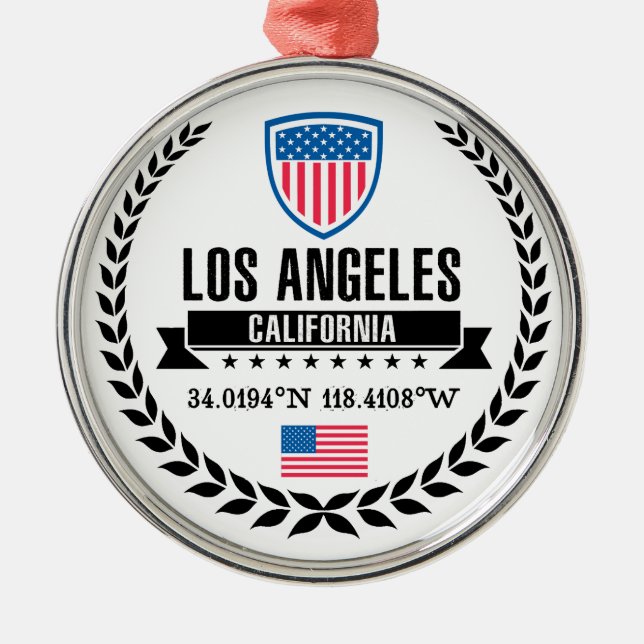 Los Angeles Metal Ornament (Front)