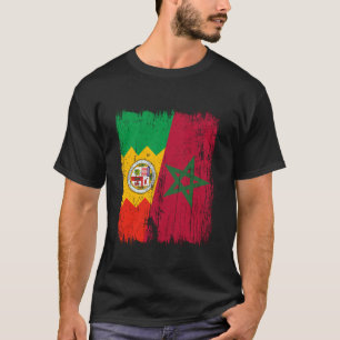 Los Angeles Morocco Half Flag LA Moroccan Heritage T-Shirt